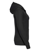 Russell Ladies Authentic Zip Hooded Sweatshirt | Black