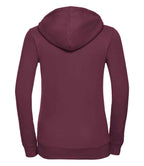 Russell Ladies Authentic Zip Hooded Sweatshirt | Burgundy