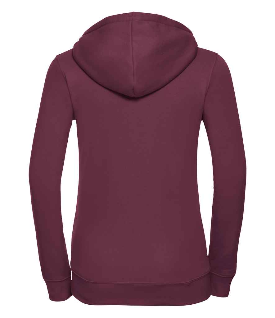 Russell Ladies Authentic Zip Hooded Sweatshirt | Burgundy