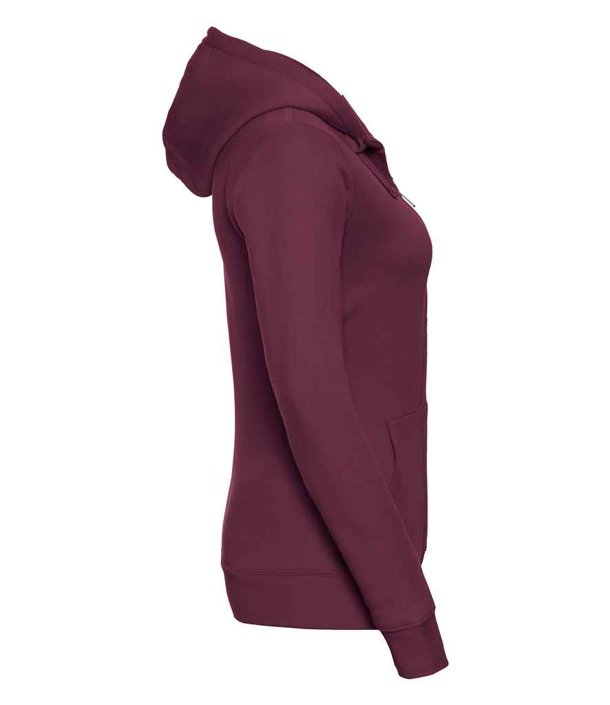 Russell Ladies Authentic Zip Hooded Sweatshirt | Burgundy