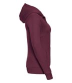 Russell Ladies Authentic Zip Hooded Sweatshirt | Burgundy