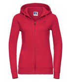 Russell Ladies Authentic Zip Hooded Sweatshirt | Classic Red