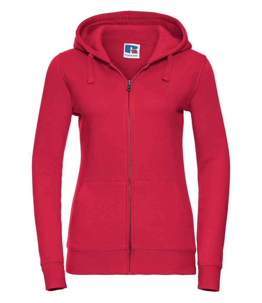 Russell Ladies Authentic Zip Hooded Sweatshirt | Classic Red