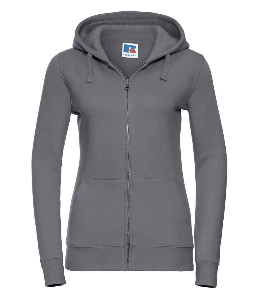 Russell Ladies Authentic Zip Hooded Sweatshirt | Convoy Grey