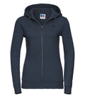 Russell Ladies Authentic Zip Hooded Sweatshirt | French Navy