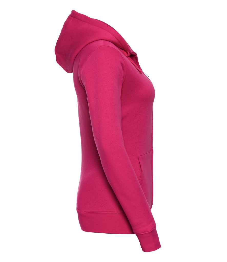 Russell Ladies Authentic Zip Hooded Sweatshirt | Fuchsia