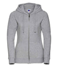 Russell Ladies Authentic Zip Hooded Sweatshirt | Light Oxford