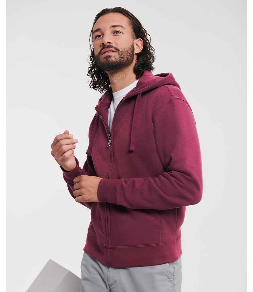 Russell Authentic Zip Hooded Sweatshirt | Burgundy