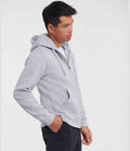 Russell Authentic Zip Hooded Sweatshirt | Light Oxford