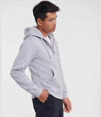 Russell Authentic Zip Hooded Sweatshirt | Light Oxford