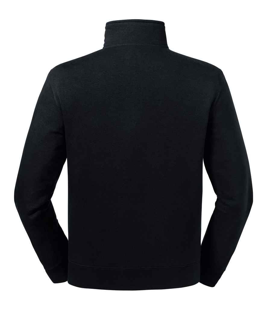 Russell Authentic Zip Neck Sweatshirt | Black