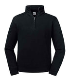 Russell Authentic Zip Neck Sweatshirt | Black