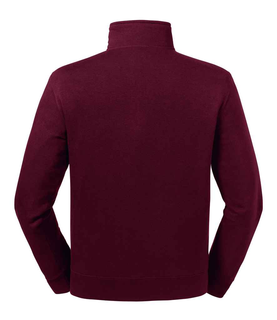 Russell Authentic Zip Neck Sweatshirt | Burgundy