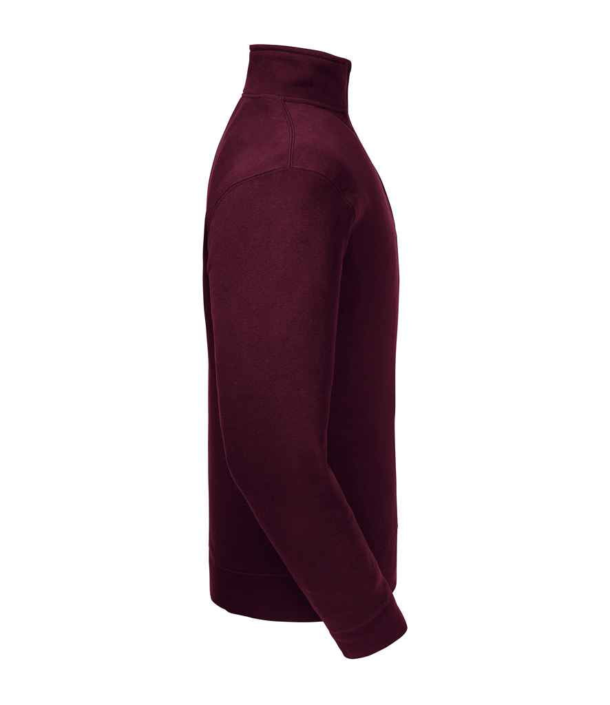 Russell Authentic Zip Neck Sweatshirt | Burgundy