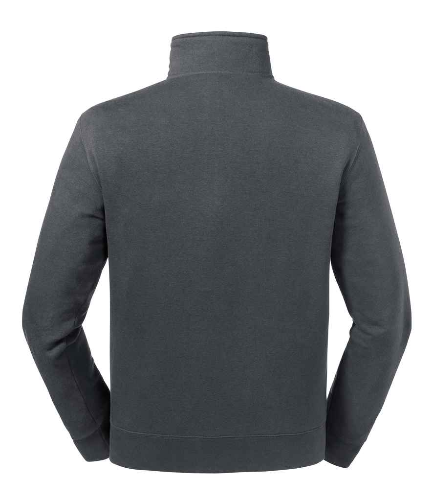 Russell Authentic Zip Neck Sweatshirt | Convoy Grey