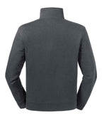 Russell Authentic Zip Neck Sweatshirt | Convoy Grey