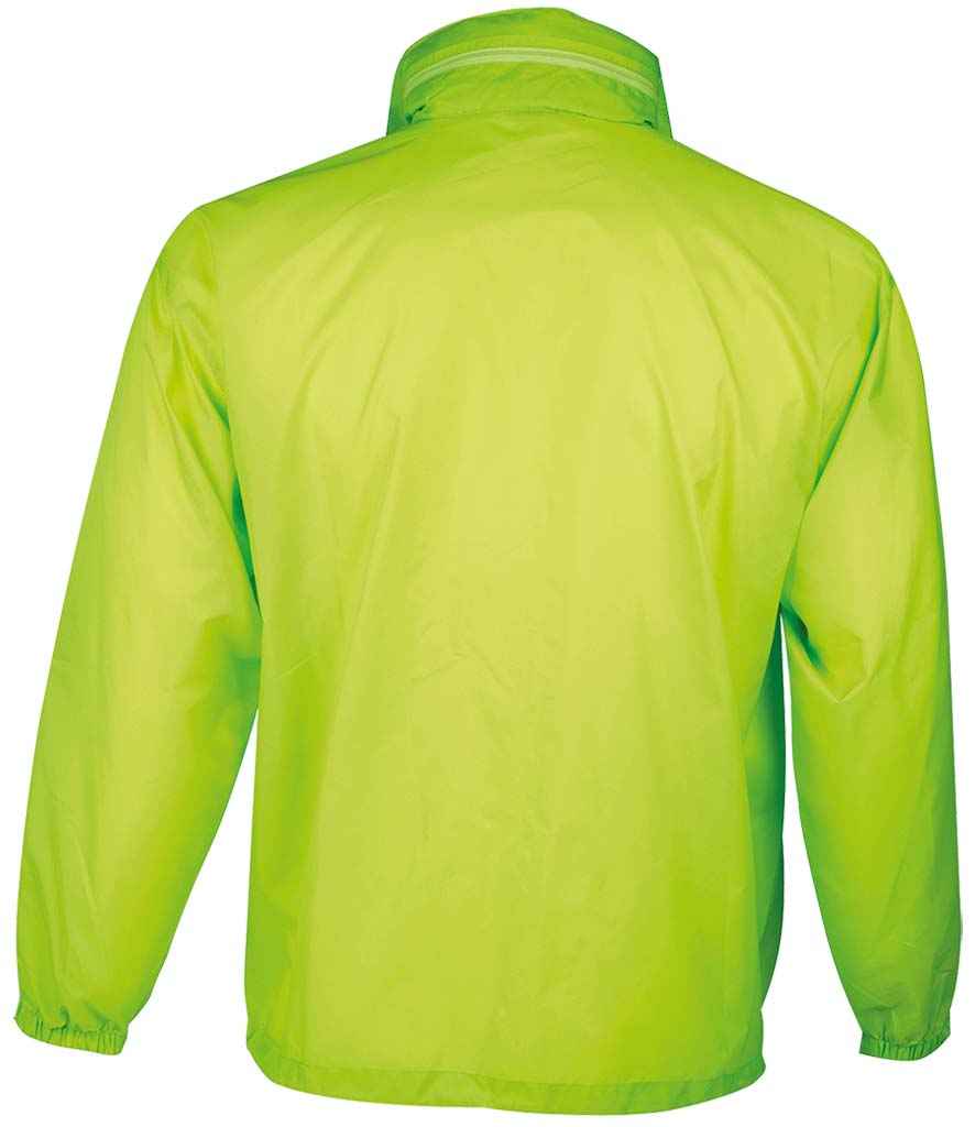 SOL'S Unisex Surf Windbreaker Jacket | Neon Lime