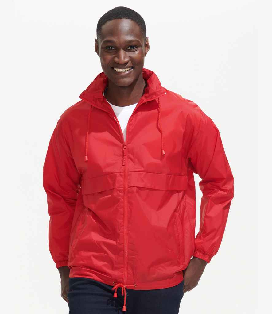SOL'S Unisex Surf Windbreaker Jacket | Red