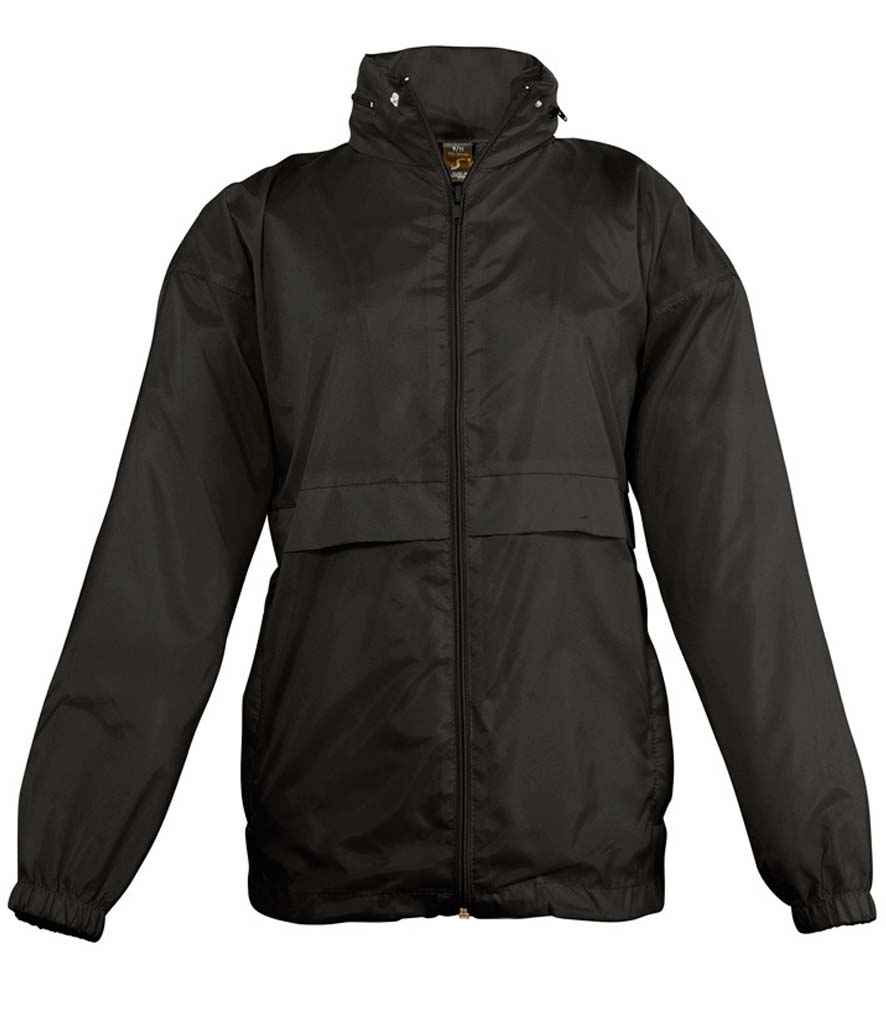 SOL'S Kids Surf Windbreaker Jacket | Black