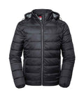 Russell Hooded Nano Padded Jacket | Black