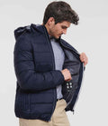 Russell Hooded Nano Padded Jacket | French Navy