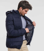 Russell Hooded Nano Padded Jacket | French Navy