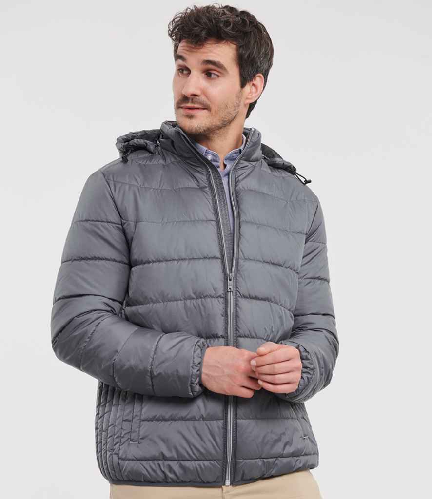 Russell Hooded Nano Padded Jacket | Iron