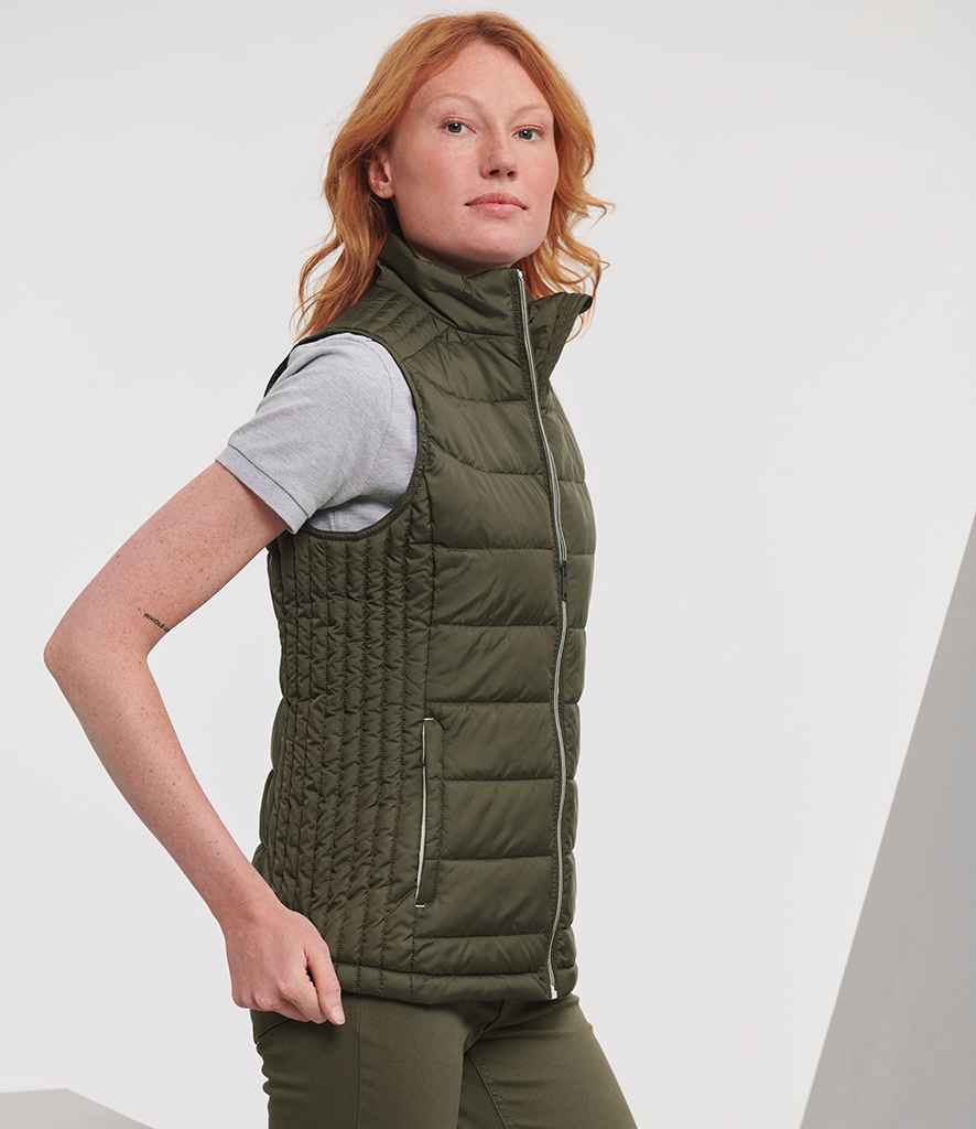 Russell Ladies Nano Padded Bodywarmer | Dark Olive