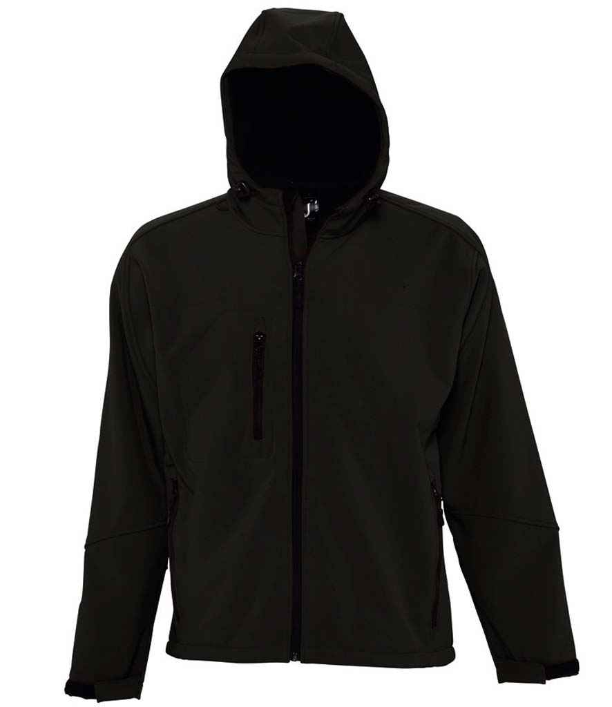 SOL'S Replay Hooded Soft Shell Jacket | Black
