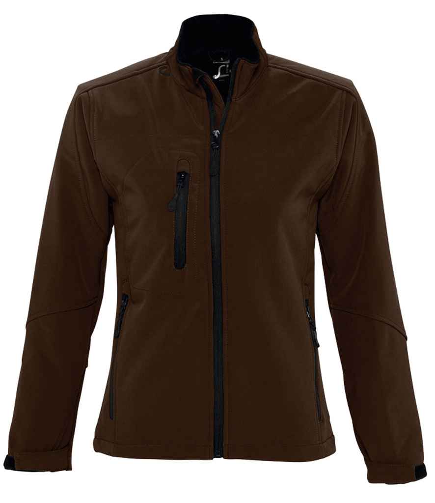 SOL'S Ladies Roxy Soft Shell Jacket | Dark Chocolate
