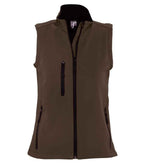 SOL'S Ladies Rallye Soft Shell Bodywarmer | Dark Chocolate
