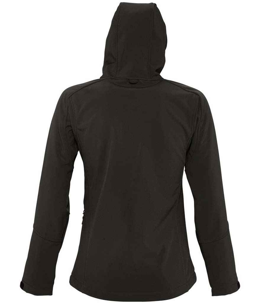 SOL'S Ladies Replay Hooded Soft Shell Jacket | Black