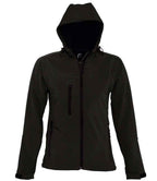 SOL'S Ladies Replay Hooded Soft Shell Jacket | Black