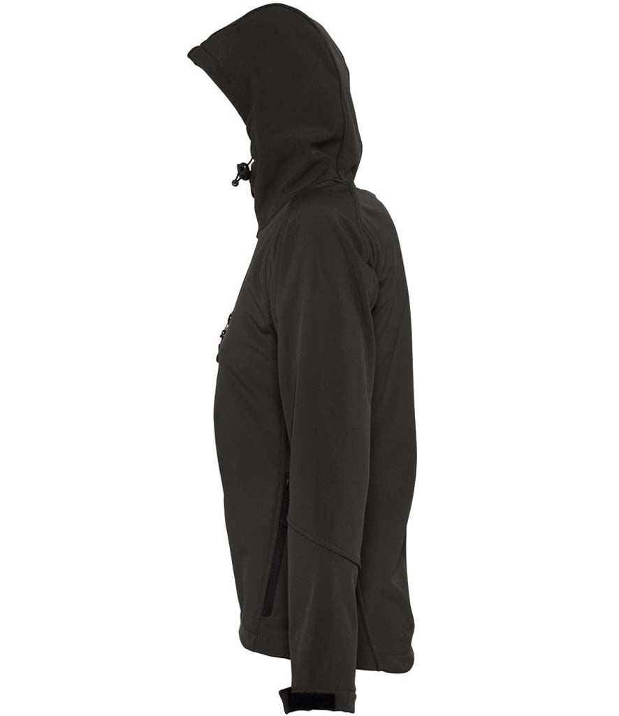 SOL'S Ladies Replay Hooded Soft Shell Jacket | Black