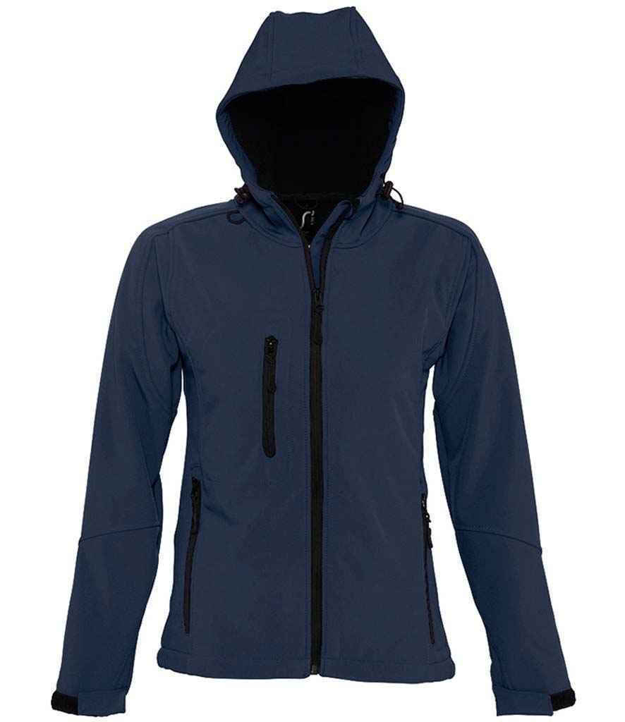SOL'S Ladies Replay Hooded Soft Shell Jacket | French Navy