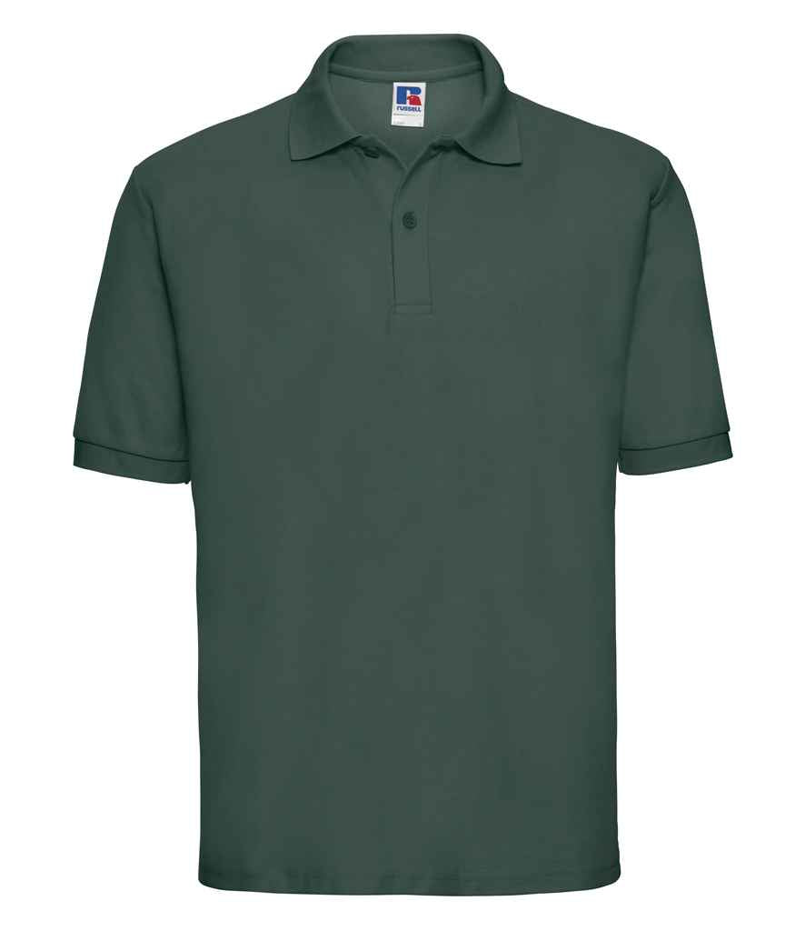 Russell Poly/Cotton Piqué Polo Shirt | Bottle Green