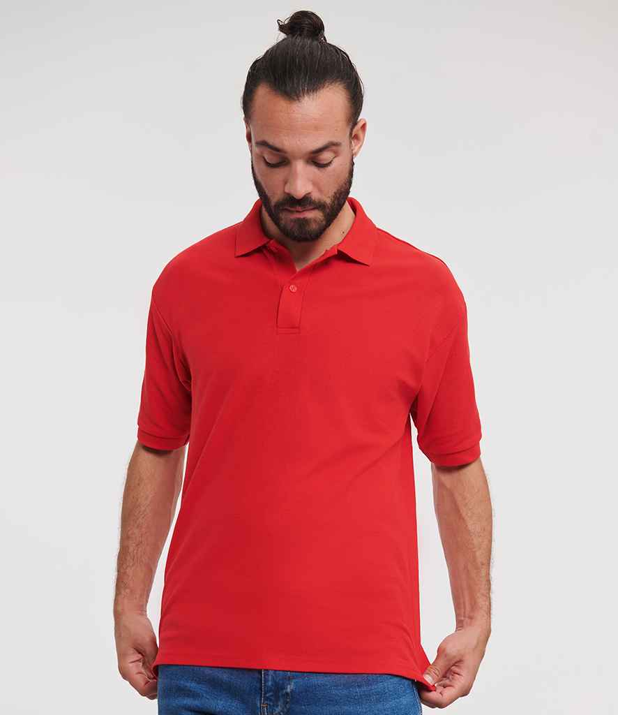 Russell Poly/Cotton Piqué Polo Shirt | Bright Red