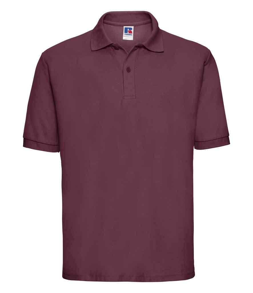 Russell Poly/Cotton Piqué Polo Shirt | Burgundy