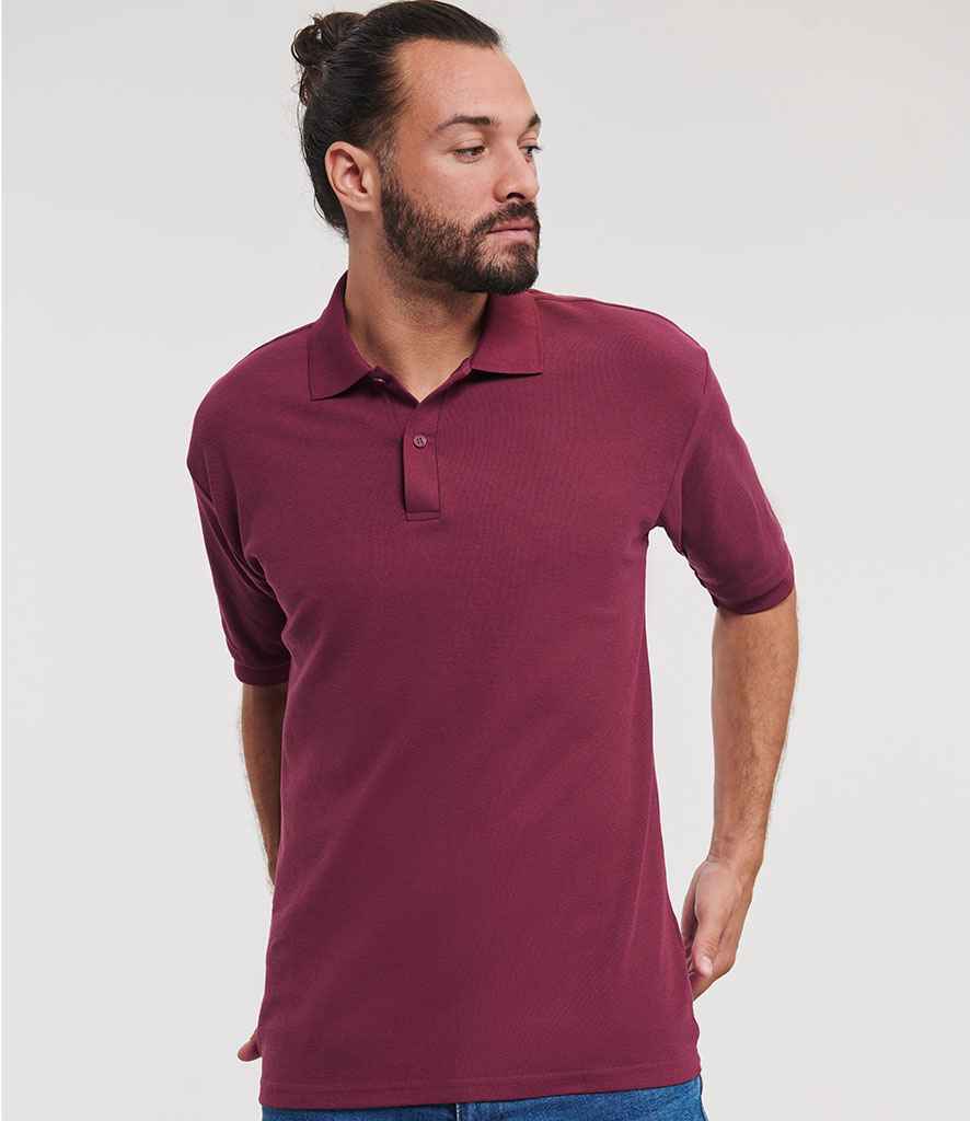 Russell Poly/Cotton Piqué Polo Shirt | Burgundy