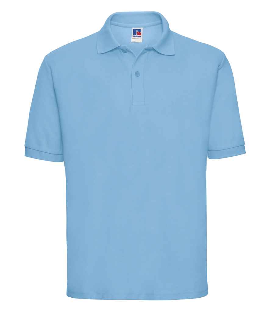 Russell Poly/Cotton Piqué Polo Shirt | Sky Blue