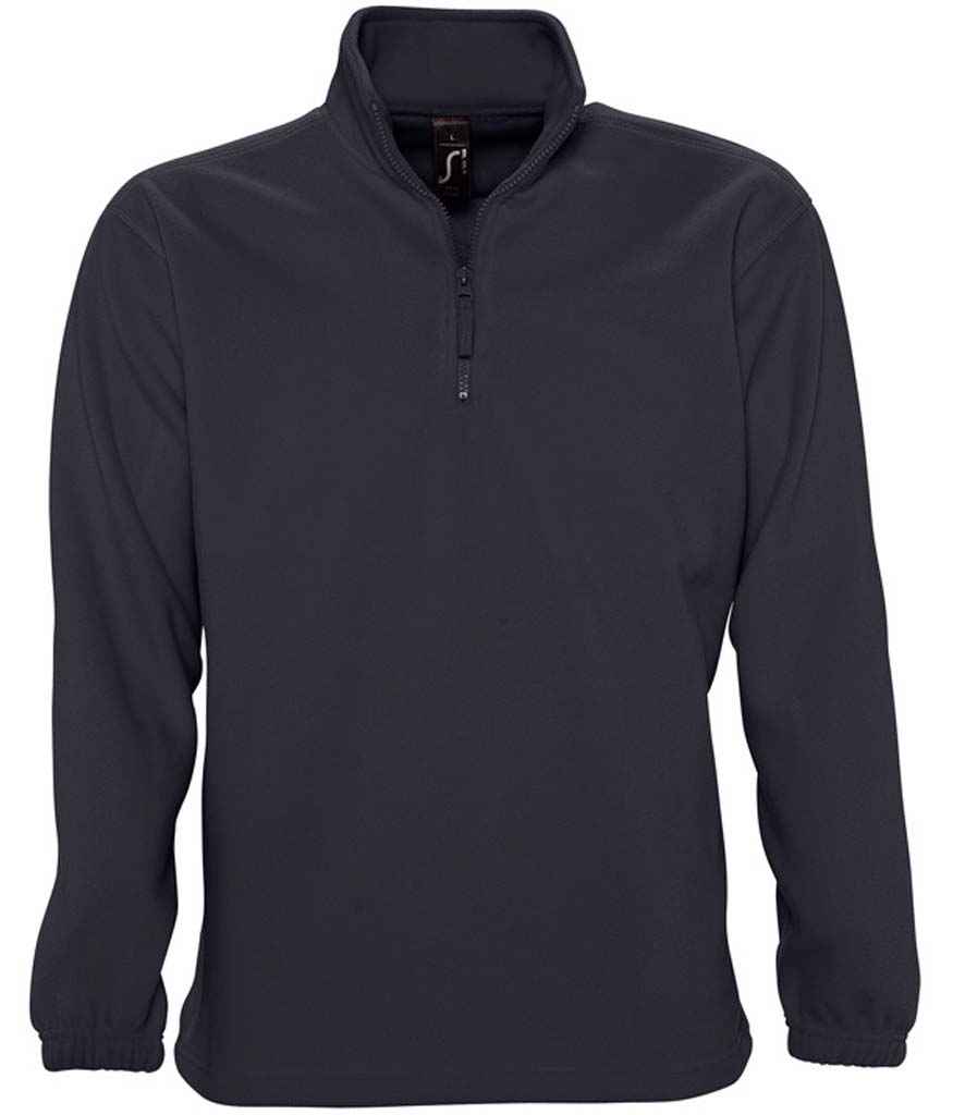 SOL'S Ness Zip Neck Fleece | Charcoal