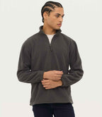 SOL'S Ness Zip Neck Fleece | Charcoal
