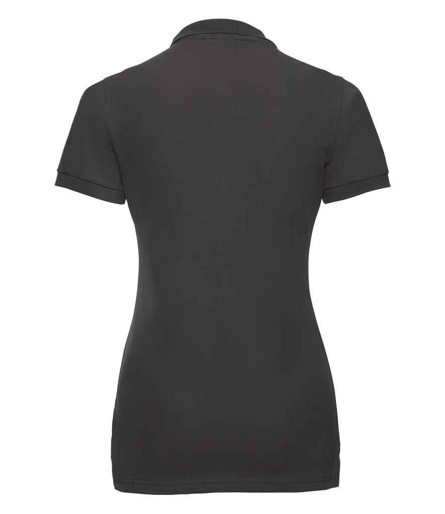 Russell Ladies Stretch Piqué Polo Shirt | Black