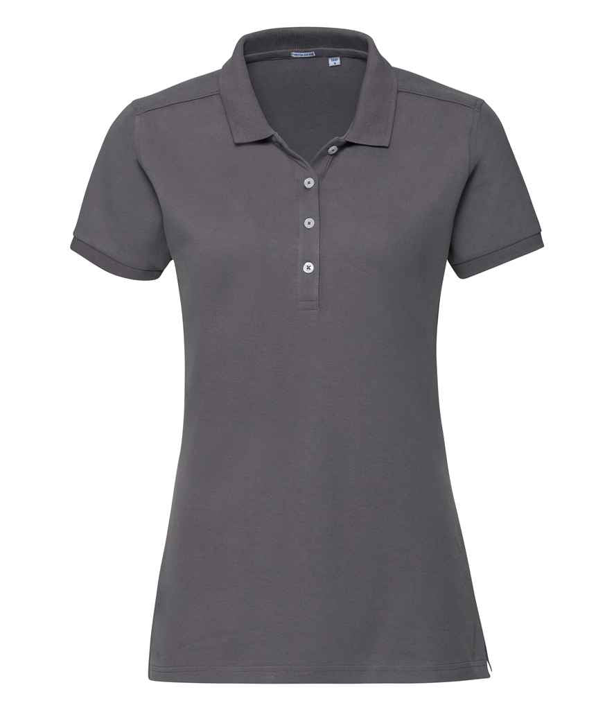 Russell Ladies Stretch Piqué Polo Shirt | Convoy Grey