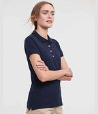 Russell Ladies Stretch Piqué Polo Shirt | French Navy