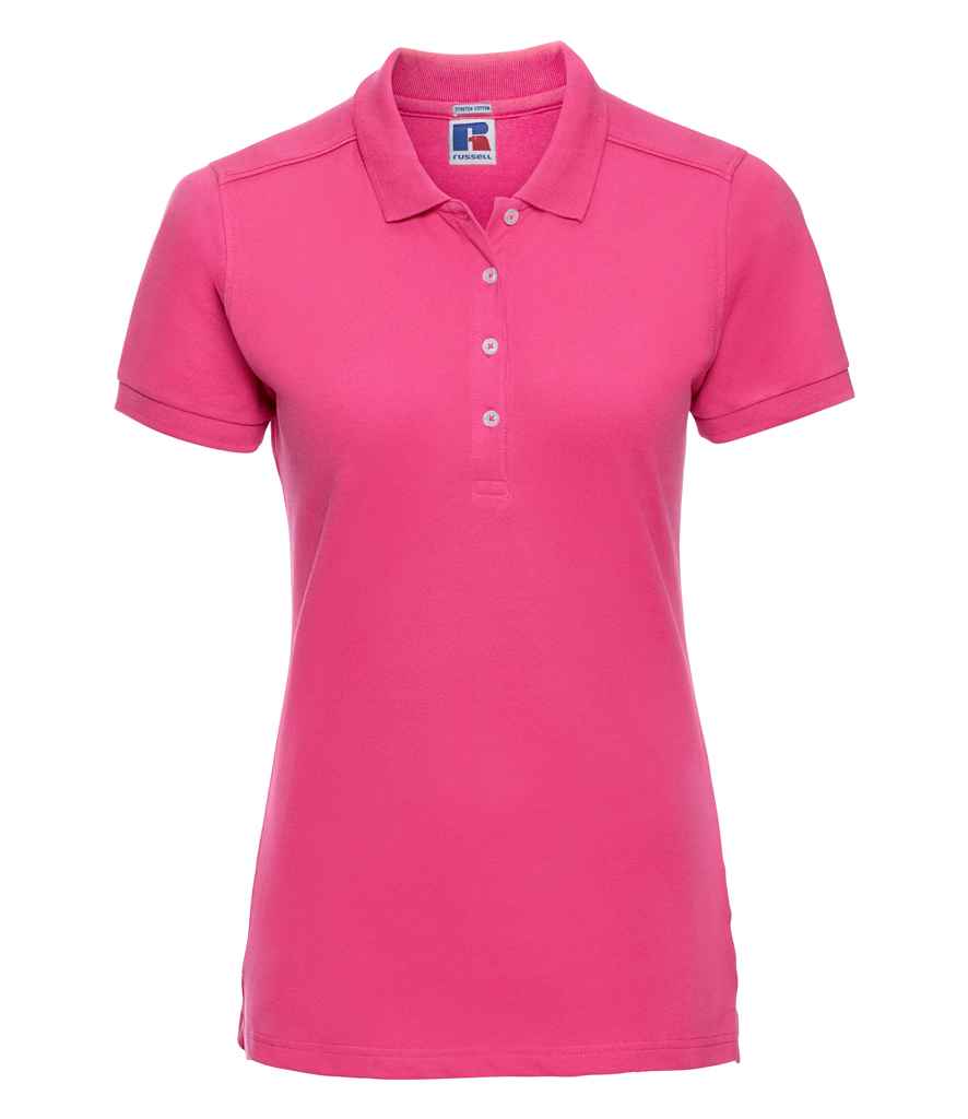 Russell Ladies Stretch Piqué Polo Shirt | Fuchsia