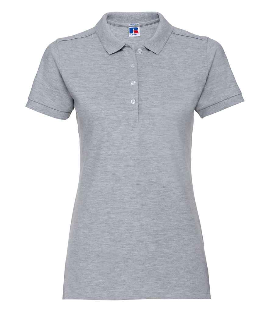 Russell Ladies Stretch Piqué Polo Shirt | Light Oxford