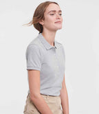 Russell Ladies Stretch Piqué Polo Shirt | Light Oxford