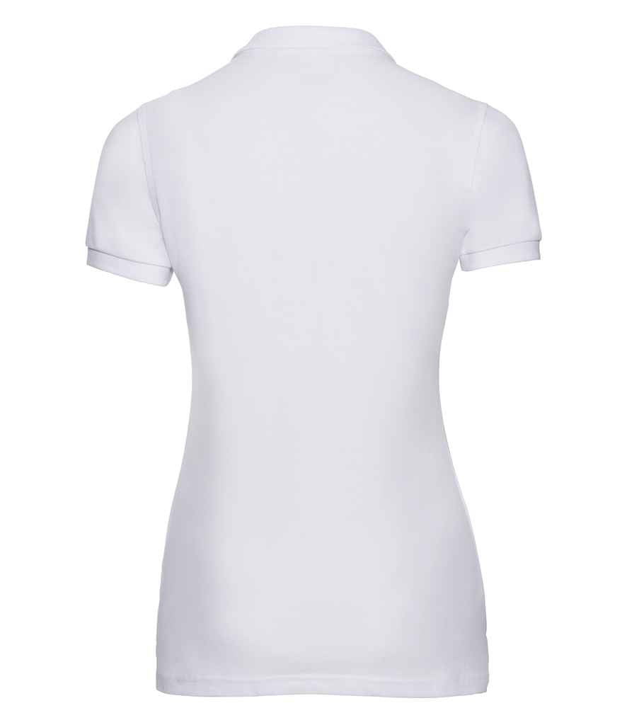 Russell Ladies Stretch Piqué Polo Shirt | White