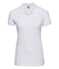 Russell Ladies Stretch Piqué Polo Shirt | White